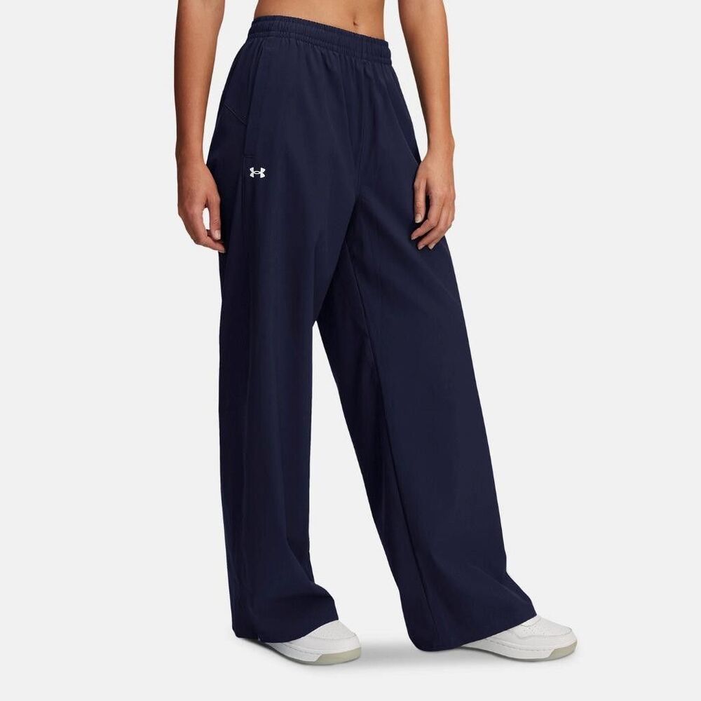 UNDER ARMOUR Navy Plus Sz 2XL Elastic Waist Wide Leg Athletic RIVAL Pants NEW